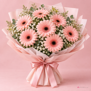 Mixed Gerbera Glass Vase Arrangement - PetalWala