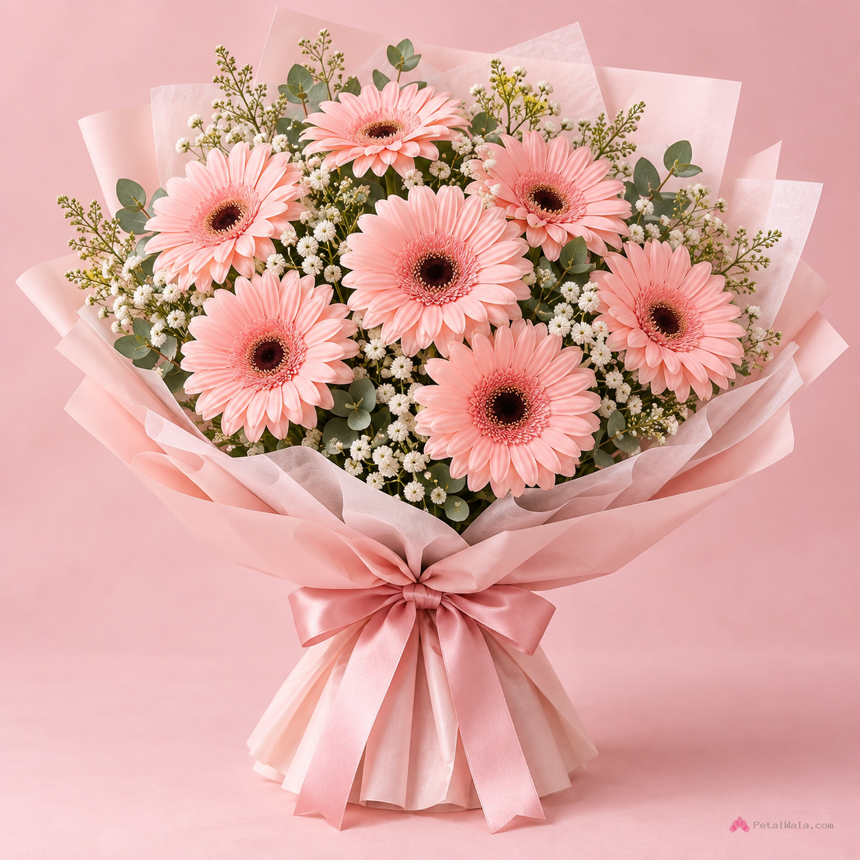 Mixed Gerbera Glass Vase Arrangement - PetalWala