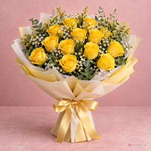 Mixed Roses Celebration Bouquet - PetalWala