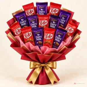 KitKat & Dairy Milk Celebration Bouquet – 15 Pieces - PetalWala