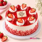 Strawberry Celebration Cake by PetalWala