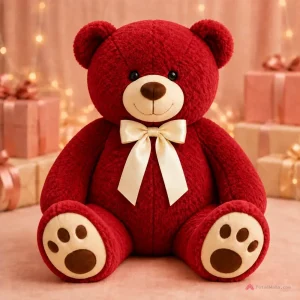 Big Red Teddy Bear – 24 Inch - PetalWala