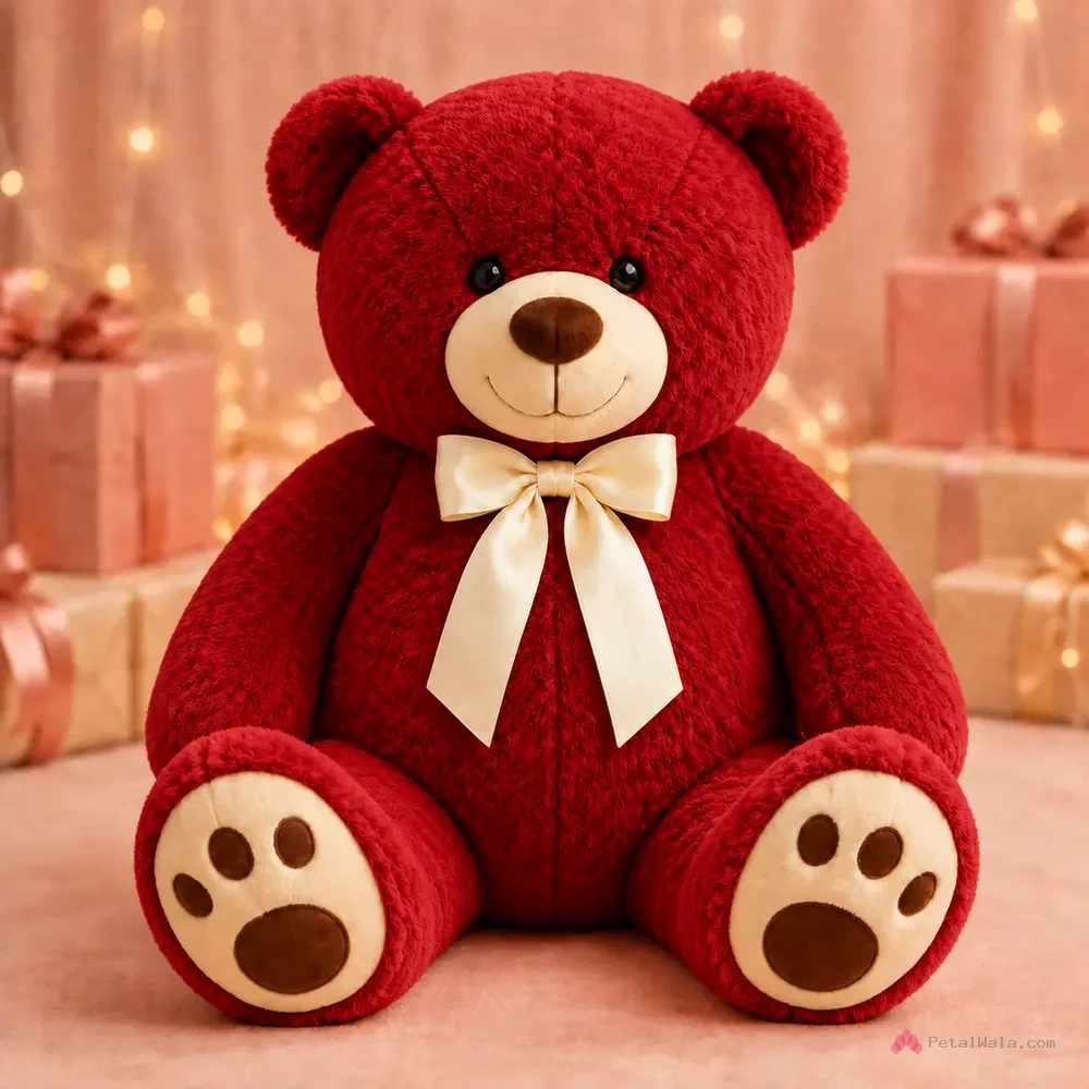 Big Red Teddy Bear – 24 Inch - PetalWala