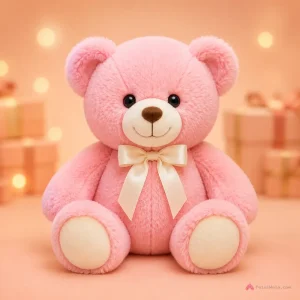 Cute Pink Teddy Bear – 10 Inch Soft Plush Toy - PetalWala
