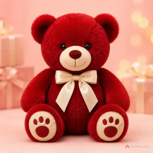 Cute Red Teddy Bear – 10 Inch Soft Plush Toy - PetalWala