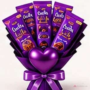 Dairy Milk Silk Heart Bouquet – 8 Bars - PetalWala