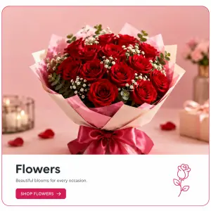 Red rose bouquet — shop Flowers at PetalWala
