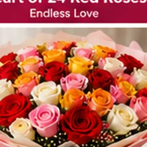 Grand Mixed Roses Blush Bouquet