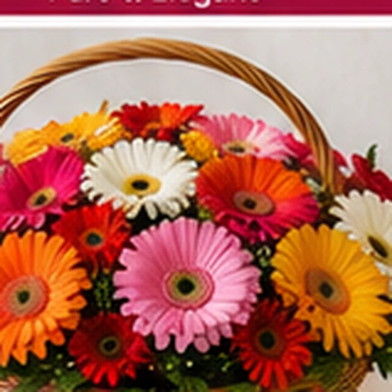 Mixed Gerbera Basket Arrangement
