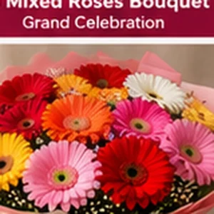 Mixed Gerbera Celebration Bouquet