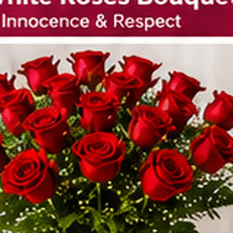 Red Roses Glass Vase Arrangement