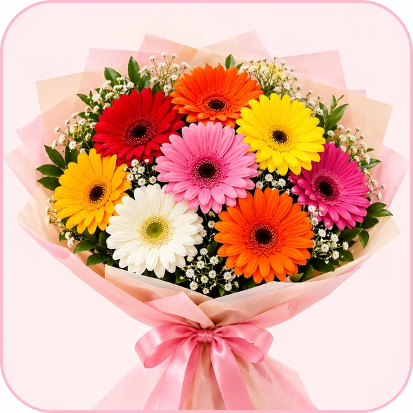Colorful gerbera bouquet