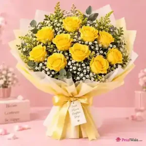 Sunshine Yellow Roses Premium Bouquet