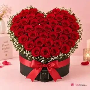 Red Roses Heart Luxury Arrangement