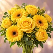 Fresh yellow flowers bouquet – PetalWala